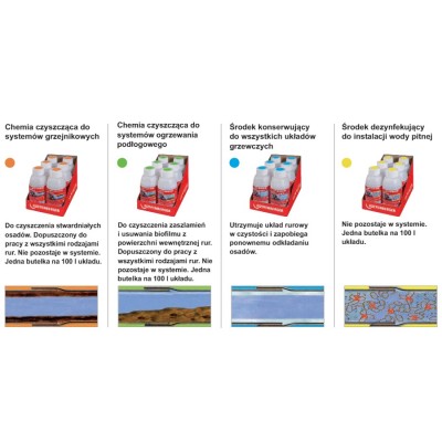 Środek ROCLEAN do dezynfekcji instalacji 6 butelek
