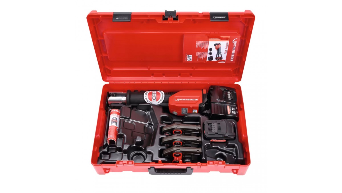 Zaciskarka do rur ROMAX 4000 w walizce ROCASE + 3 szczęki*
