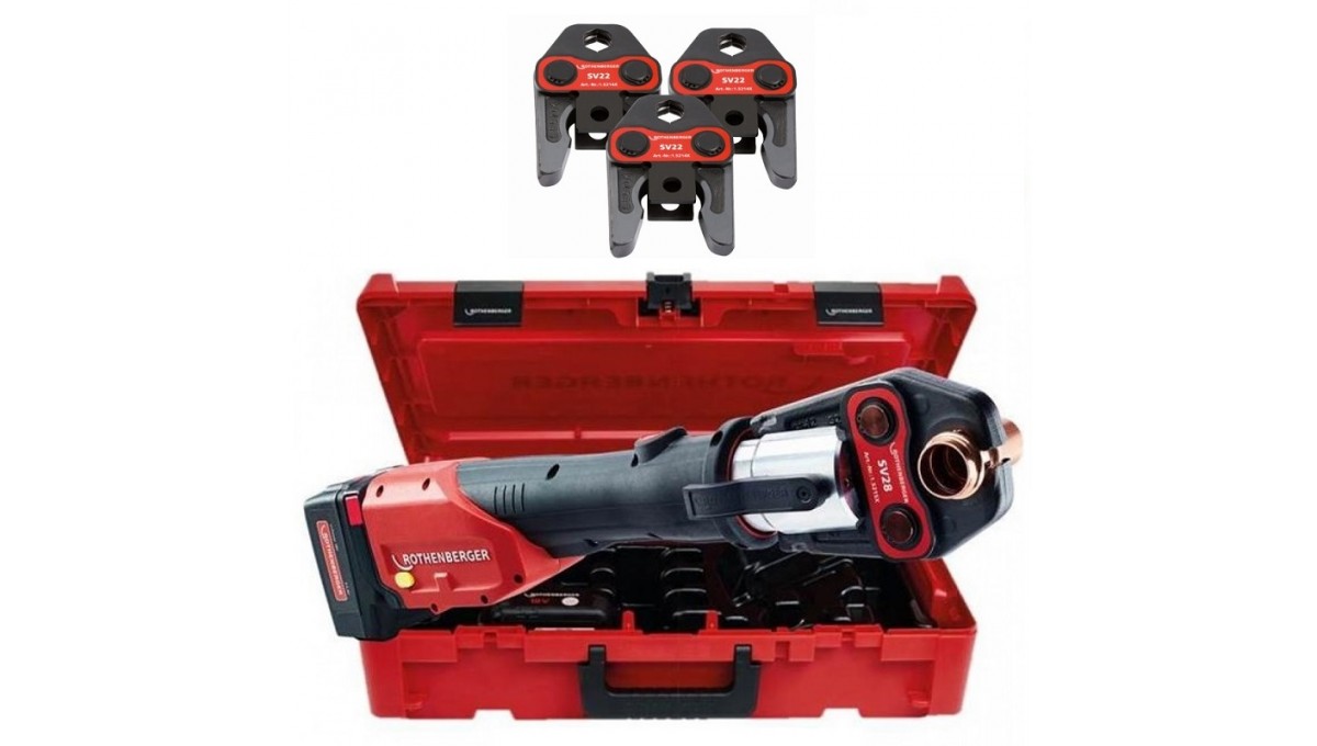 Zaciskarka do rur ROMAX 4000 w walizce ROCASE + 3 szczęki*