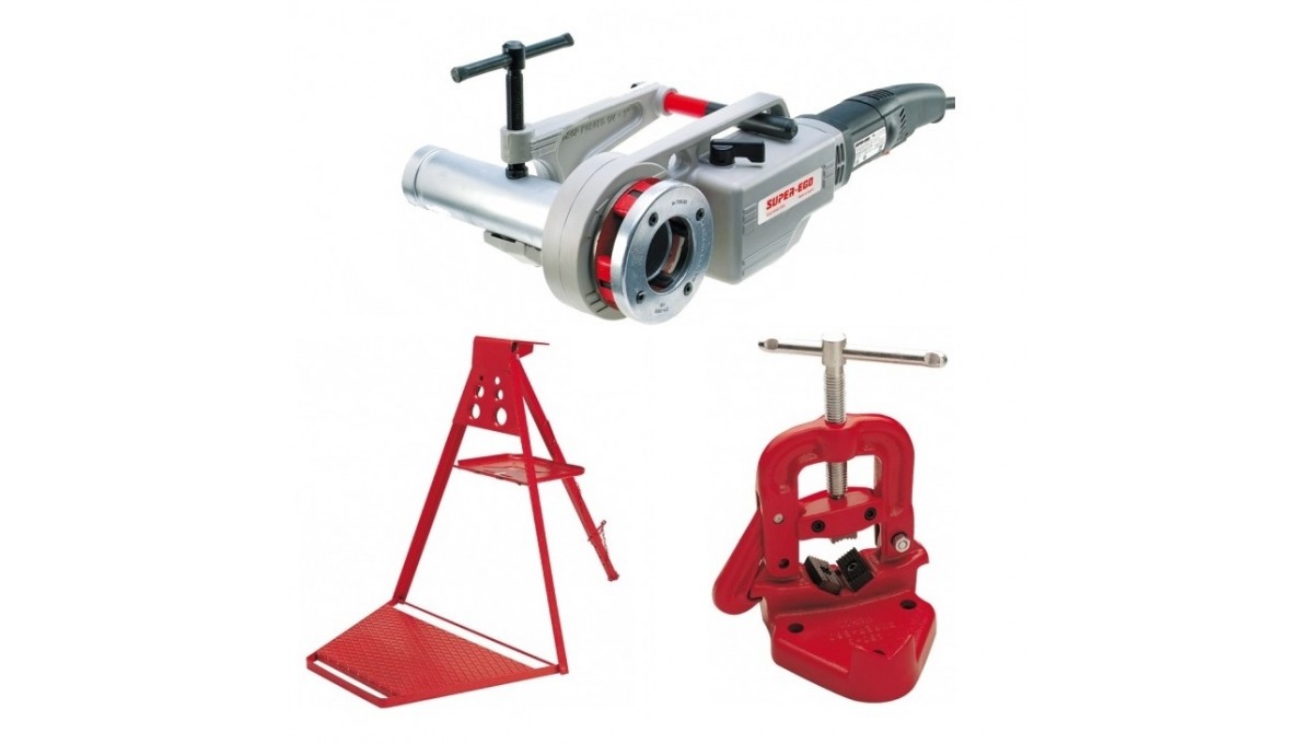 Gwintownica SuperEgo SUPERTRONIC 2000 do 2" + PIONIER z imadłem